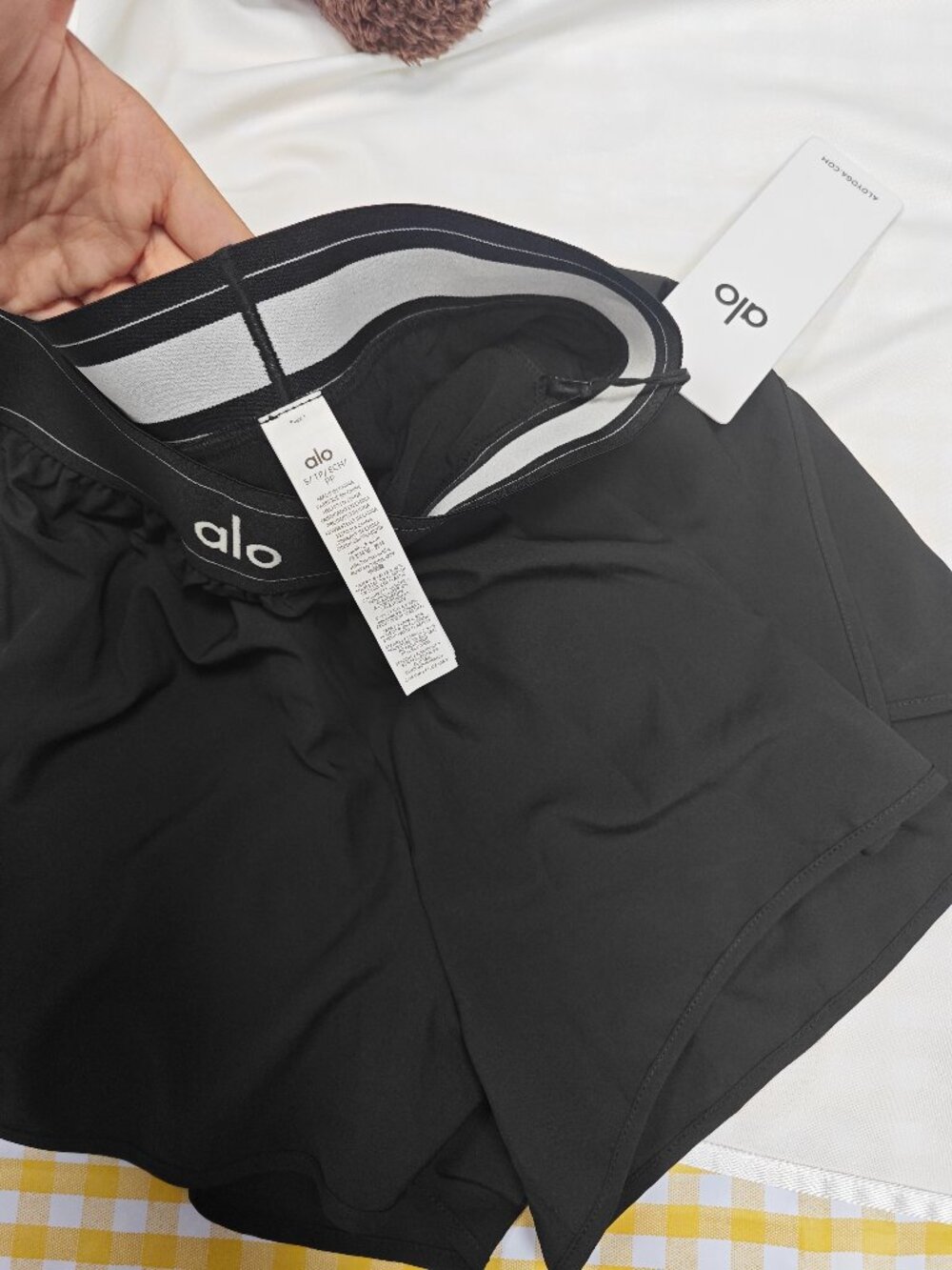 🏸ALO Yoga Match Point Athletic Shorts Black NEW💟High/Low Waist everyday shorts - Picture 5 of 7
